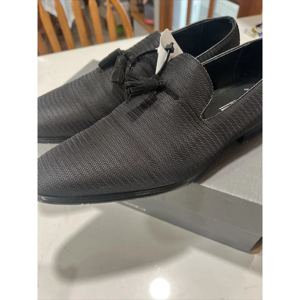 Stacy Adams Tazewell Mens Black Tassel‎ Slip On Low Top Dress Loafer Size 10.5 W